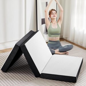 OLIXIS Tri-fold Memory Foam Mattress – 4 Inch Full Size Portable Floor Bed